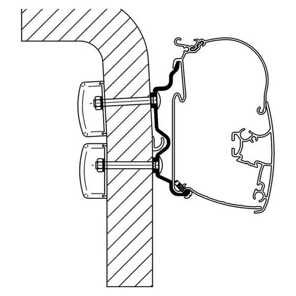 Thule Adapter Hymer Exsis / Hymer Camp Ab Baujahr 2012, Länge 3,5 M