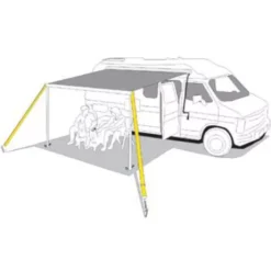 Sturmband Für Markisen Fiamma Tie Down S, Black -Camping Geschäft 11580 3 abspannband fiamma tie down black markise 2