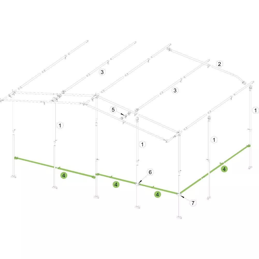 Balkonstange Brand Vorzelt-Schellenstab, Alu 25x1 Mm, 160-260 Cm 3 Balkonstange Brand Vorzelt-Schellenstab, Alu 25x1 Mm, 160-260 Cm