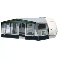 Vorzelt Brand Topas 240 -Camping Geschäft brand topas 240 wohnwagenvorzelt tuer mittig seitenwand abgeklappt 1000 1 21956