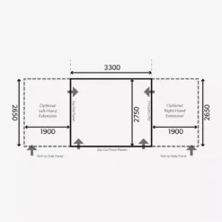 Aufblasbares Vorzelt Dometic Club Air All-Season 330 S | Ausstellungsstück -Camping Geschäft dometic club air all season 330s grundflaeche masse luftvorzelt 1000 7 25171