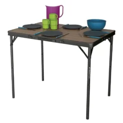 Campingtisch, Koffertisch Eurotrail Balazuc -Camping Geschäft klappbarer campingtisch koffertisch mit 2 hoehen eurotrail balazuc bambus aluminium tisch 1000 1 22061