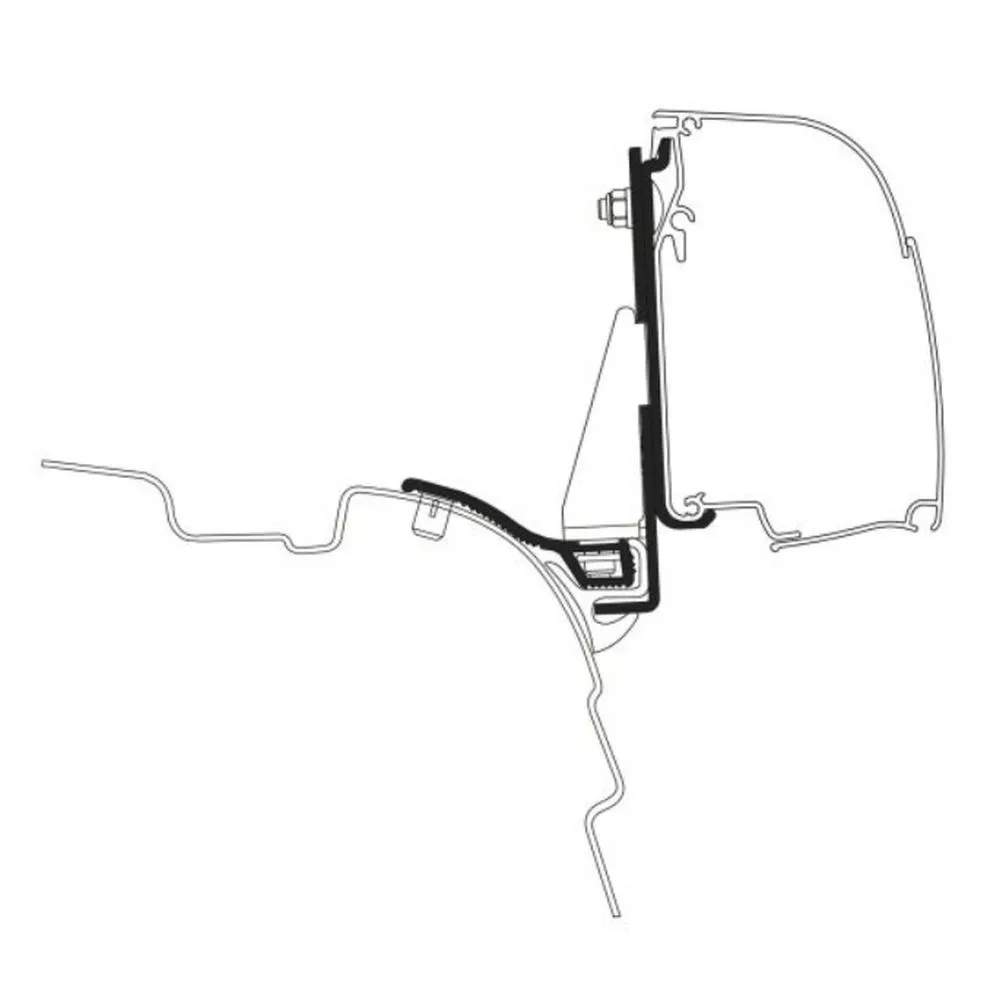 Thule 4200 Markisen-Adapter VW T5 / T6 Kurzer Radstand Mit Reimo Multi Rail 3 Thule 4200 Markisen-Adapter VW T5 / T6 Kurzer Radstand Mit Reimo Multi Rail