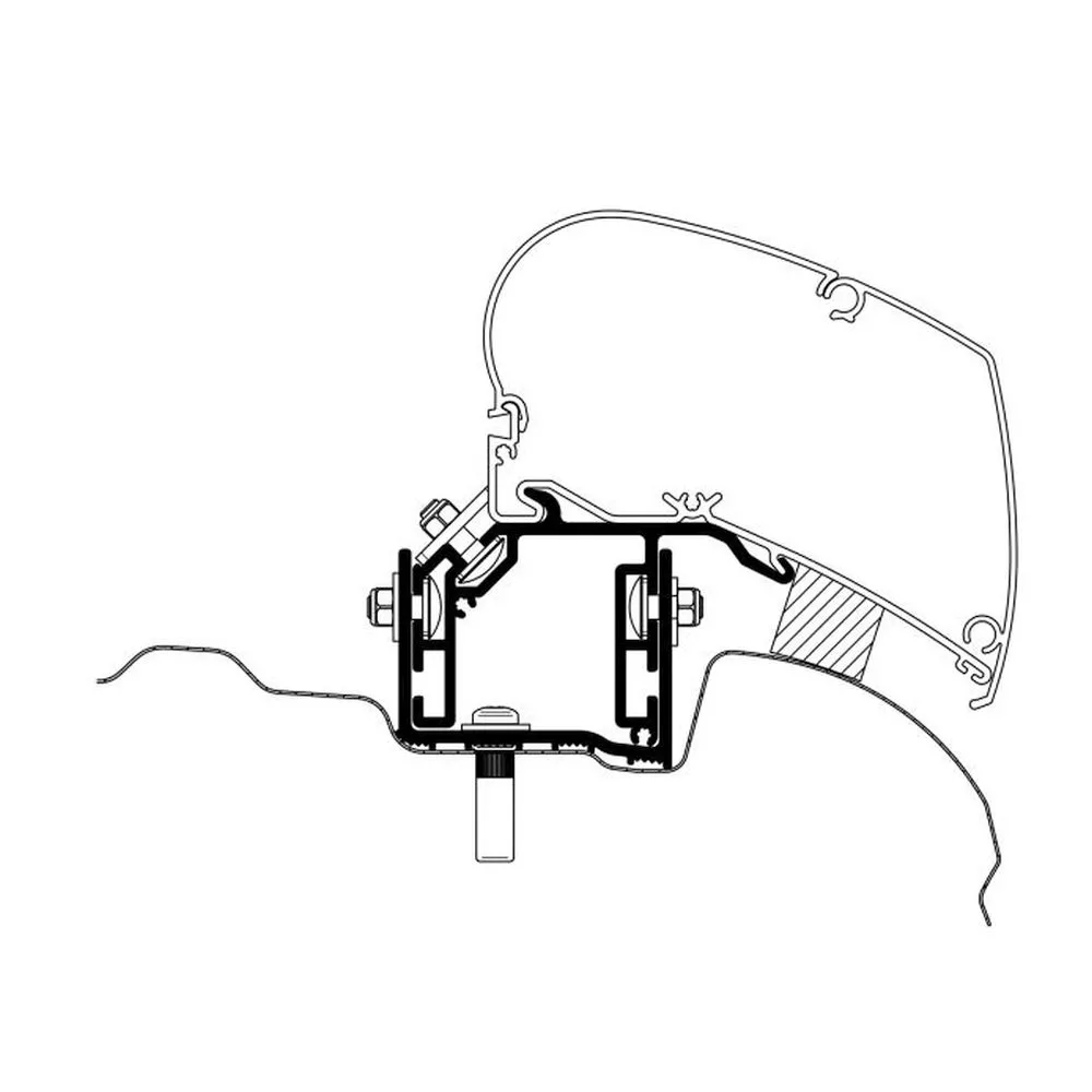 Thule Markisen-Adapter Für VW Crafter / MAN TGE Baujahr 2017, Dachmarkisen Serie 6 3 Thule Markisen-Adapter Für VW Crafter / MAN TGE Baujahr 2017, Dachmarkisen Serie 6