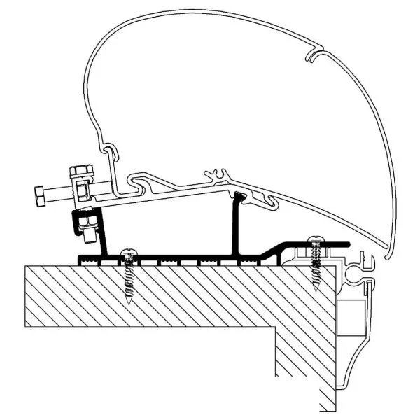 Thule Markisen-Roof-Adapter Für Wohnwagen Hobby Ab Baujahr 2009 - 2013 3 Thule Markisen-Roof-Adapter Für Wohnwagen Hobby Ab Baujahr 2009 - 2013