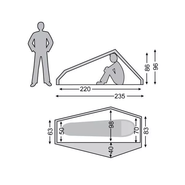 Trekkingzelt Nordisk Telemark 1 LW, Burnt Red 4 Trekkingzelt Nordisk Telemark 1 LW, Burnt Red – Bild 2