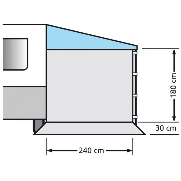 Universal Seitenwand Eurotrail Side Wall Ohne Fenster, 240 Cm 4 Universal Seitenwand Eurotrail Side Wall Ohne Fenster, 240 Cm – Bild 2